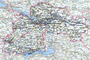 Карта автомобильных дорог Днепропетровской области